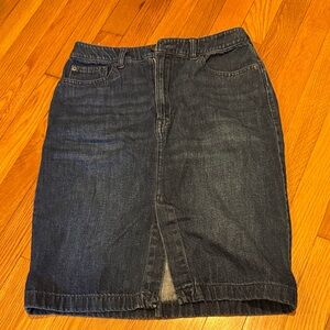 GAP Dark Blue Denim Pencil Skirt